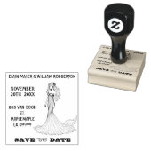 mooie zeemeermin Bewaar de datum Rubberstempel (Gestempeld)