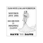  mooie zeemeermin Bewaar de datum Rubberstempel (Afrduk)