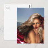 Mooie zeemeermin briefkaart (Voorkant / Achterkant)