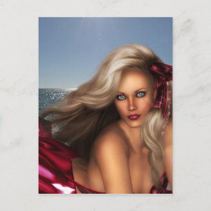 Mooie zeemeermin briefkaart