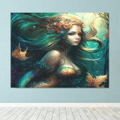 Mooie zeemeermin canvas print (Insitu (Houten vloer))