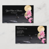 Mooie Zeemeermin in roze met volle maan Visitekaartje (Voorkant / Achterkant)