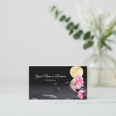 Mooie Zeemeermin in roze met volle maan Visitekaartje (Staand voorkant)