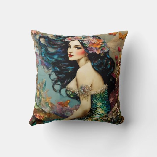 Mooie zeemeermin kussen (Achterkant)