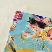 Mooie Zeemeermin Lover Floral Strandlaken (In situ)