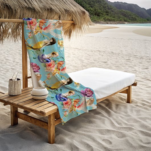 Mooie Zeemeermin Lover Floral Strandlaken