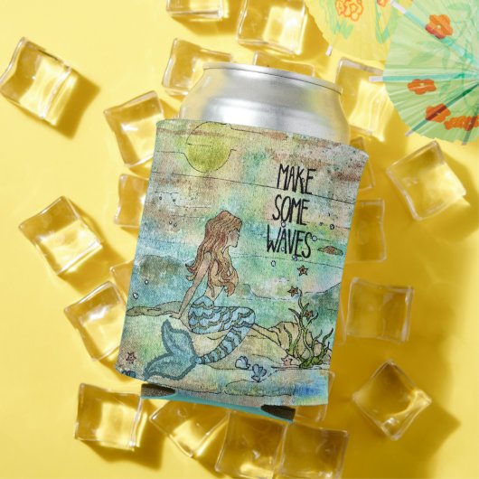 Mooie zeemeermin maakt een Koelbox Blikjeskoeler (Insitu Zomer)