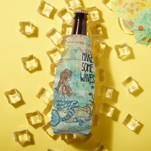 Mooie zeemeermin maakt wat golflengten koel flesjeskoeler (Insitu Zomer)