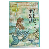 Mooie zeemeermin maakt wat golven medium cadeauzakje (Voorkant)