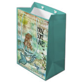 Mooie zeemeermin maakt wat golven medium cadeauzakje (Achterkant Gekanteld)