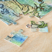 Mooie zeemeermin maakt wat golven puzzel legpuzzel (Zijkant)