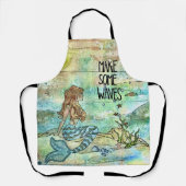 Mooie zeemeermin maakt wat golven Schort (Voorkant)