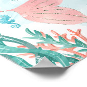 Mooie Zeemeermin Meisje Verjaardagskaarten & Cadea Poster (Hoek)