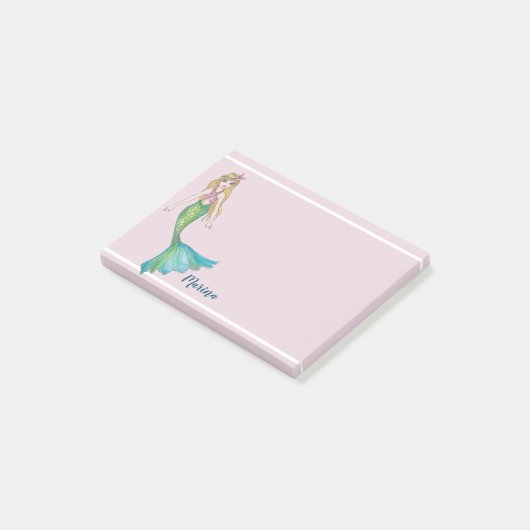 Mooie zeemeermin met Blonde Hair Post-it® Notes (Schuin)