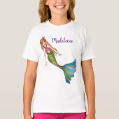 Mooie zeemeermin met Blonde Hair T-Shirt (Voorkant)