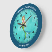 Mooie zeemeermin met Long Blonde Hair Grote Klok (Hoek)