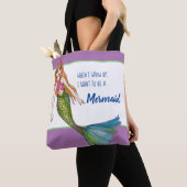 Mooie zeemeermin met Long Blonde Hair Tote Bag (Dichtbij)