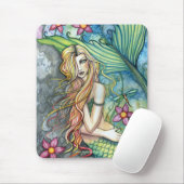 Mooie zeemeermin mousepad van Molly Harrison Muismat (Met muis)