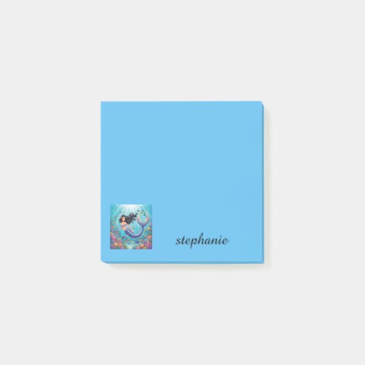 Mooie Zeemeermin onder de Zee | Personaliseer Post-it® Notes (Voorkant)