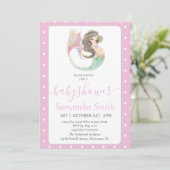 Mooie Zeemeermin onder het zee thema Uitnodiging (Staand voorkant)