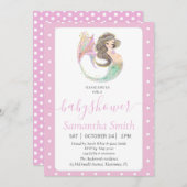 Mooie Zeemeermin onder het zee thema Uitnodiging (Voorkant / Achterkant)