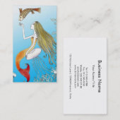 Mooie zeemeermin onder het Zee Visitekaartje (Voorkant / Achterkant)