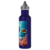 Mooie zeemeermin onder water waterfles  (Rechts)