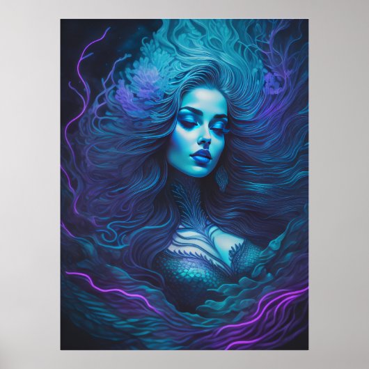 Mooie zeemeermin poster (Voorkant)