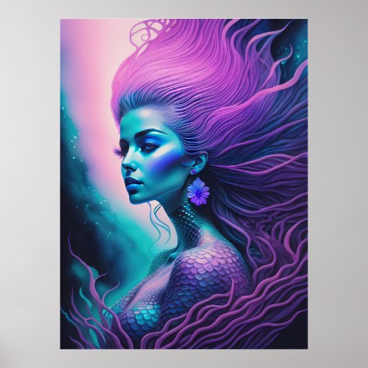 Mooie zeemeermin poster (Voorkant)