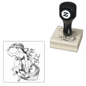 Mooie  zeemeermin rubberstempel (Gestempeld)