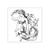 Mooie zeemeermin rubberstempel (Afrduk)