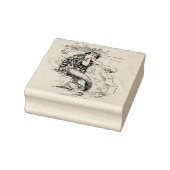Mooie zeemeermin rubberstempel (Stempel)
