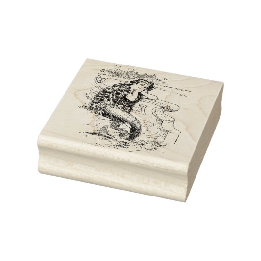 Mooie zeemeermin rubberstempel (Stempel)