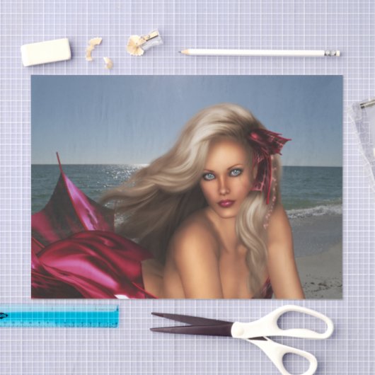 Mooie zeemeermin tissuepapier (Craft)