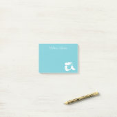 Mooie zeemeermin turquoise personaliseerbare Post- Post-it® Notes (Op bureau)