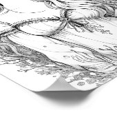 Mooie Zeemeermin Volwassen Kleuren Poster (Hoek)