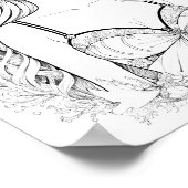 Mooie Zeemeermin Volwassen Kleuren Poster (Hoek)