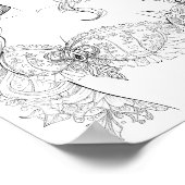 Mooie Zeemeermin Volwassen Kleuren Poster (Hoek)