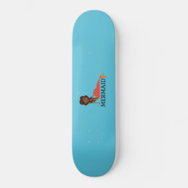 Mooie zeemeermin (zwart meisje) (Afrikaans-Amerika Persoonlijk Skateboard