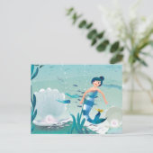 Mooie zeemeerminnen in het Zee illustratie Briefkaart (Staand voorkant)