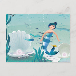 Mooie zeemeerminnen in het Zee illustratie Briefkaart