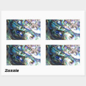 Mooie zeeoorschelp rechthoekige sticker (Vel)