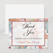 Mooie Zeeschelp Plat Bedankkaart (Voorkant / Achterkant)