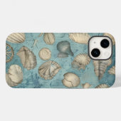 Mooie  zeeschelpen in blauw Case-Mate iPhone case (Achterkant (horizontaal))