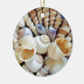 Mooie zeeschelpen, zomer, strand, schelpen keramisch ornament (Links)