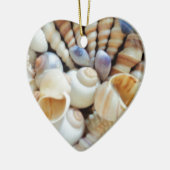 Mooie zeeschelpen, zomer, strand, schelpen keramisch ornament (Links)