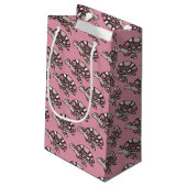 Mooie zeeschildpad roze klein cadeauzakje (Achterkant Gekanteld)