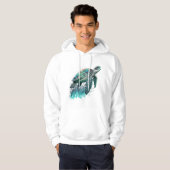 Mooie zeeslaan met een grote Zee schildpad Hoodie (Voorkant volledig)