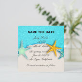 Mooie Zeester Summer Strand Opslaan Kaart (Staand voorkant)