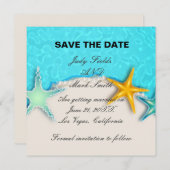 Mooie Zeester Summer Strand Save The Date Kaart (Voorkant / Achterkant)